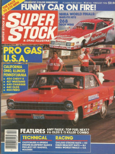 SUPER STOCK 1986 FEB - FAULK, V6 OLDS, BRACKETs, MENDENHALL, MASSEL